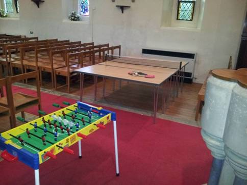 Table football and table tennis